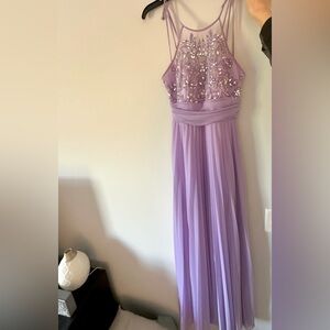 Worn once-perfect condition prom dress! Dark lavender size: 5/6 full length